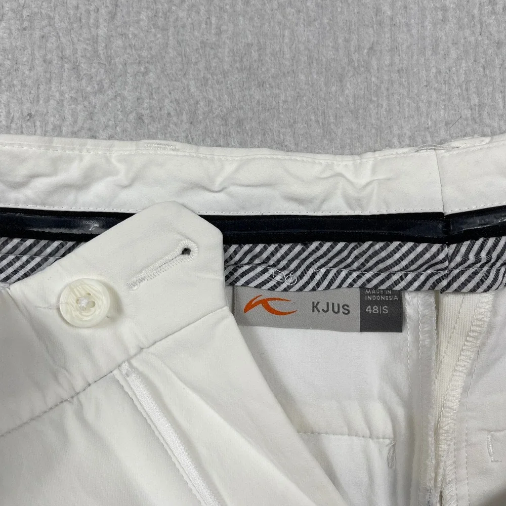 KJUS Pants Mens 48 S US 32 Off White Ike Stretch Golf Chino Luxury Performance